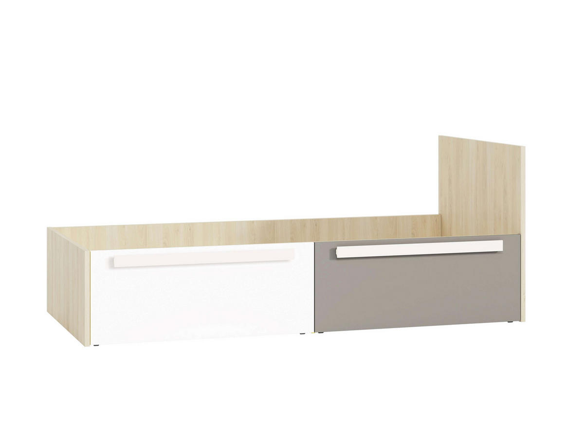 JUGENDBETT – DROP 1702 – 97 x 205 cm – Drop - Buchefarben/Weiß, Holzwerkstoff - hi-markt