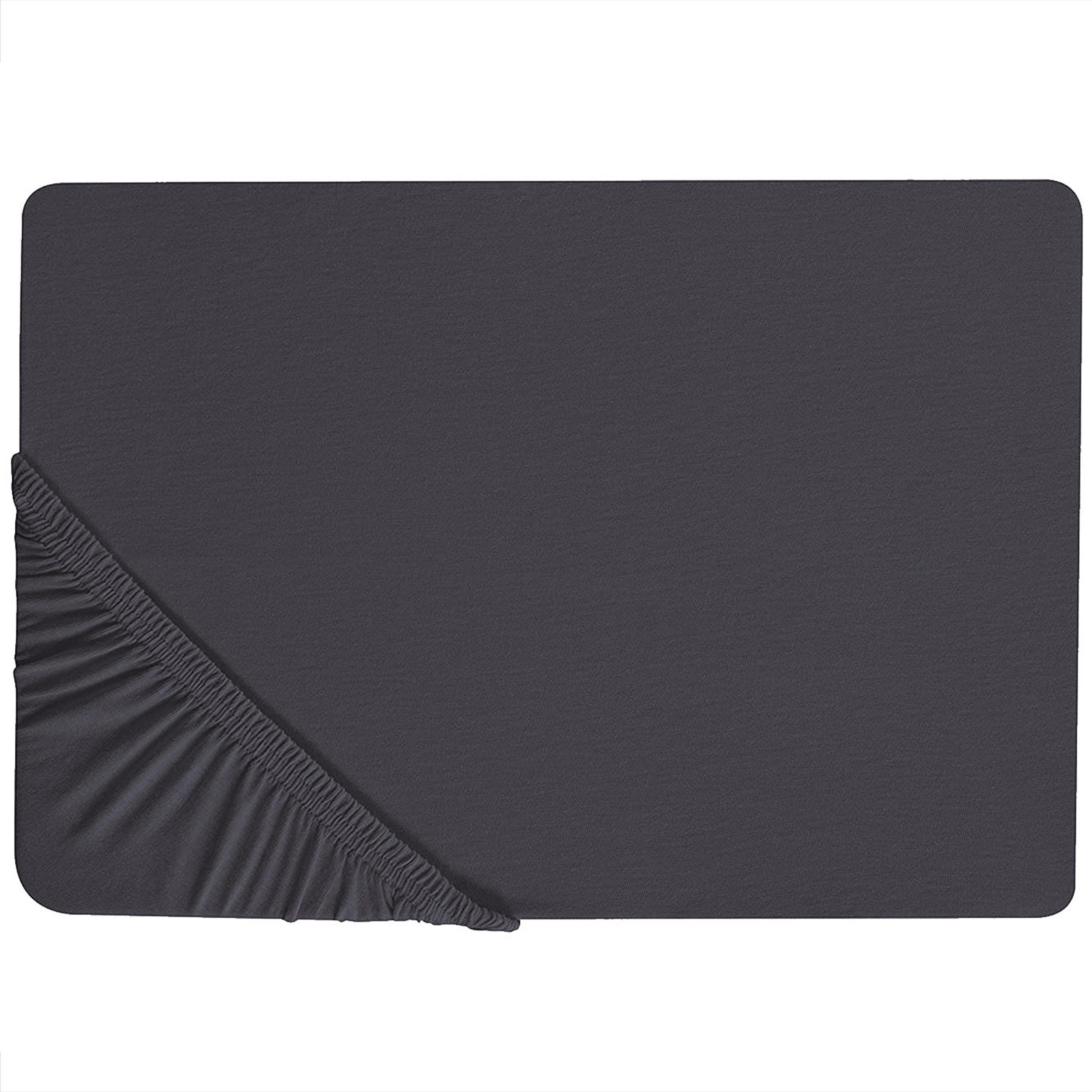 SPANNBETTLAKEN Schwarz 90 x 200 cm Hofuf - Schwarz, Textil (90/200cm) - Beliani