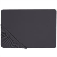 SPANNBETTLAKEN Schwarz 140 x 200 cm Hofuf - Schwarz, Textil (140/200cm) - Beliani