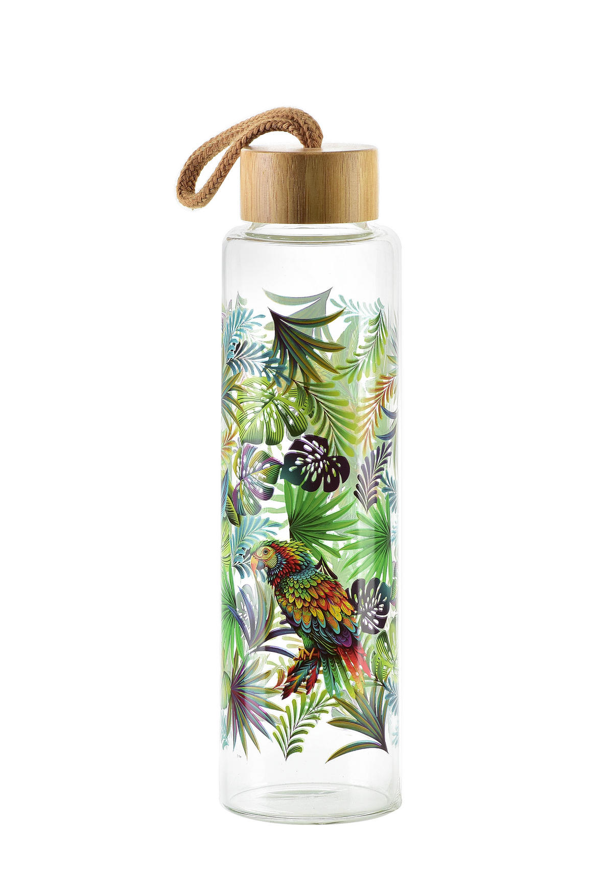 TRINKFLASCHE Hollie Grün 7/7/24 cm Glas - Dunkelgrün, Glas (0.6L) - Mondex