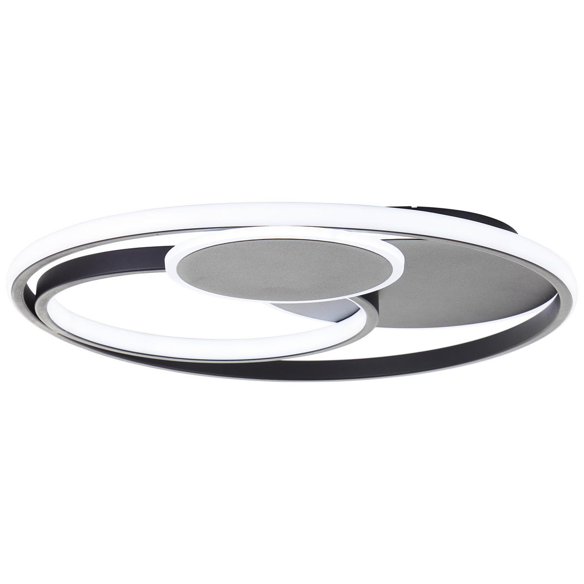 DECKENLEUCHTE Runda G99371/76 - Schwarz, Metall (50/50/7cm) - Brilliant