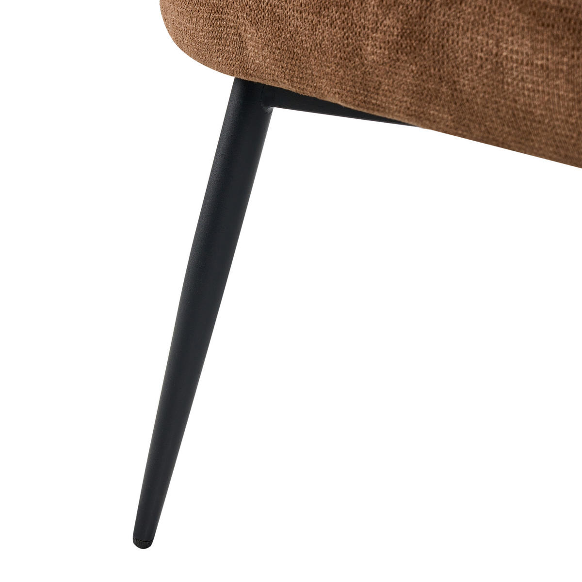ESSZIMMERBANK 2-Sitzer Stoff Dunkelbraun Arendal - Dunkelbraun, Textil (134/79/58cm) - Beliani