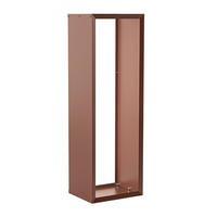 BRENNHOLZREGAL Wooker high Kaminholzregal Holzlagersystem Braun 49 x 149 cm - Braun, Metall (49/149/149cm) - Alberts