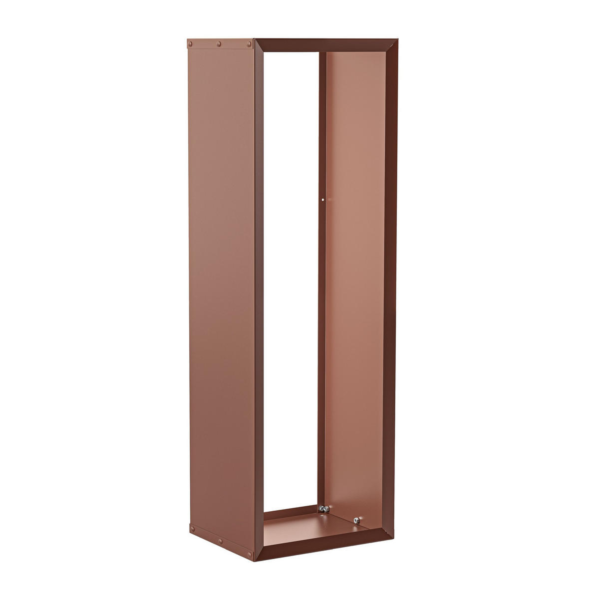 BRENNHOLZREGAL Wooker high Kaminholzregal Holzlagersystem Braun 49 x 149 cm - Braun, Metall (49/149/149cm) - Alberts