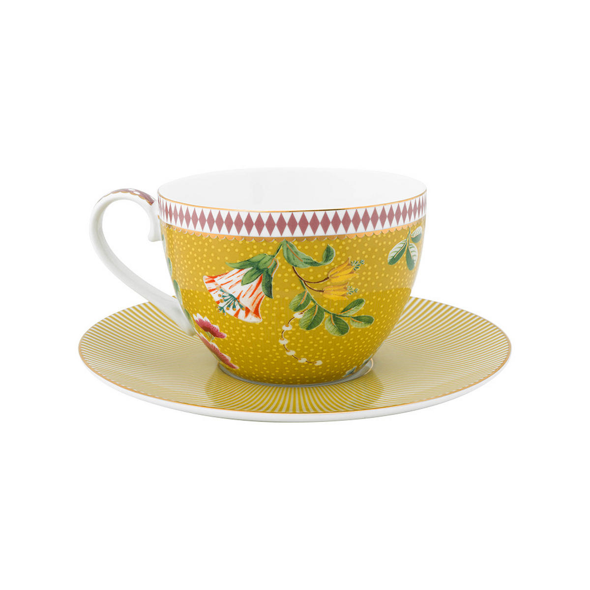 TASSEN & UNTERTASSEN 2er-Set La majorelle gelb 280 ml - Gelb, Keramik (16.8/12.2/16.8cm) - Pip Studio