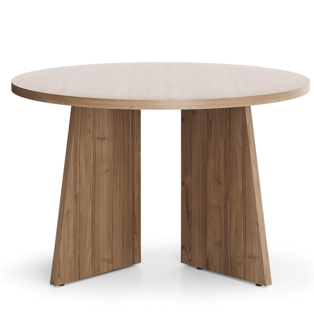 KONFERENČNÍ STOLEK Aurora 75 cm, kulatý stolek do obývacího pokoje s moderním designem, ořech - ořechová, kompozitní dřevo (75/75/47cm) - Beautysofa