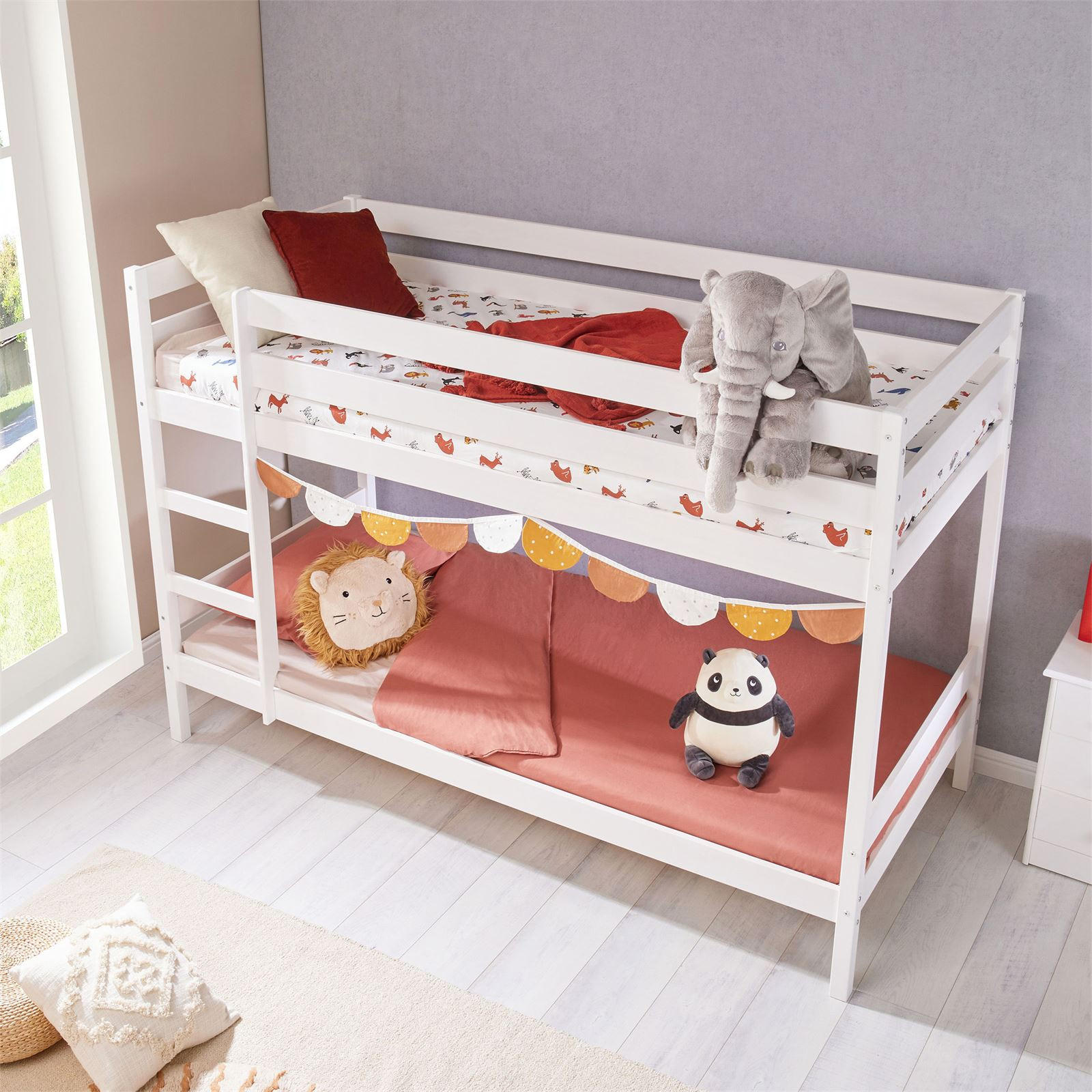 ETAGENBETT FELIX 90X200 CM - Weiß, Holz (97/140/206cm) - IDIMEX