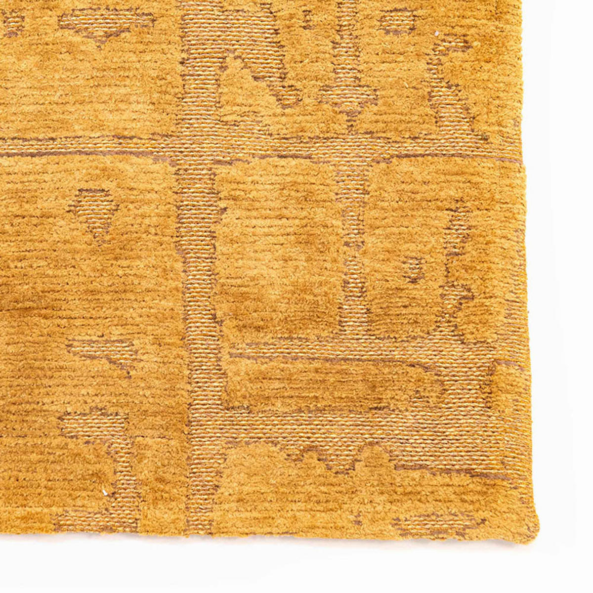 TEPPICH Madagascar Gold Structures Baobab 80/250 cm - Gelb, Kunststoff/Textil (80/250cm) - Louis De Poortere