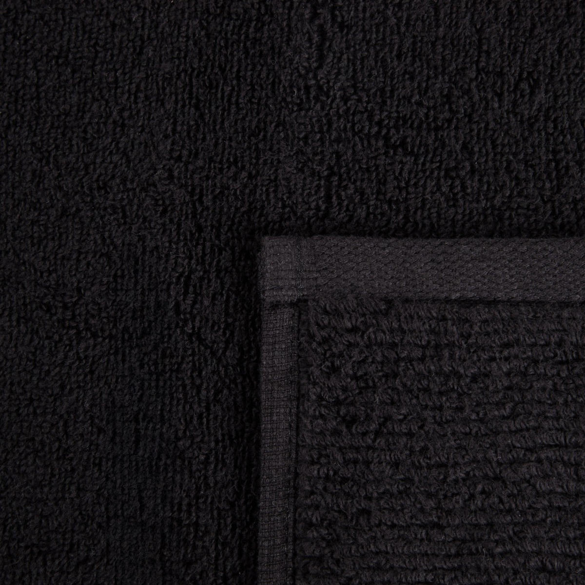 BADETUCH Desma schwarz 50/90 cm - Schwarz, Textil (50/90cm) - Homla