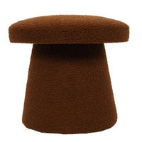 HOCKER Bouclé Teddy 43/43/38 cm - Braun, Textil (43/38/43cm) - Home Styling Collection