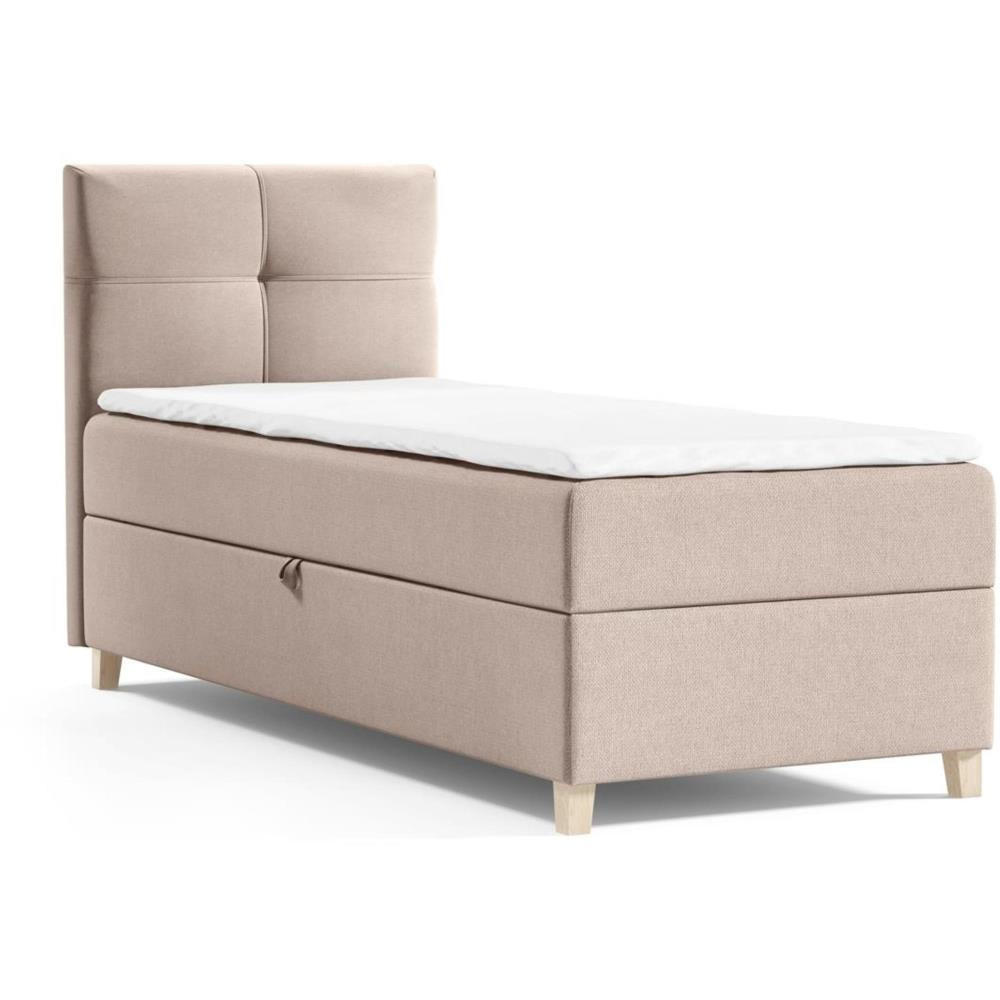 POLSTERBETT Helen Mini 103/206/106 beige - Beige, Holzwerkstoff/Textil (100/200cm) - Beautysofa