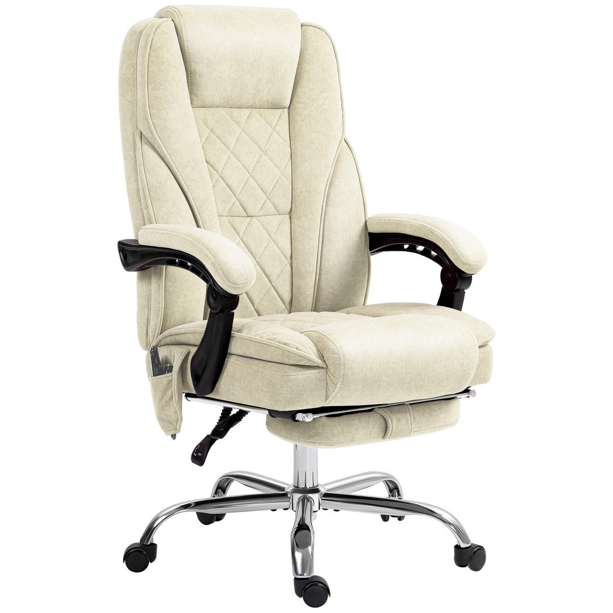 CHEFSESSEL DE-11727 mit Massage- & Heizfunktion Beige - Beige, Textil (72/119/67cm) - ComfortXL