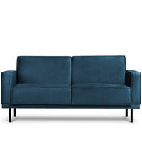 EINZELSOFA BARO 2-Sitzer,Blau - Blau, Holz/Textil (150/71/81cm) - KONSIMO®