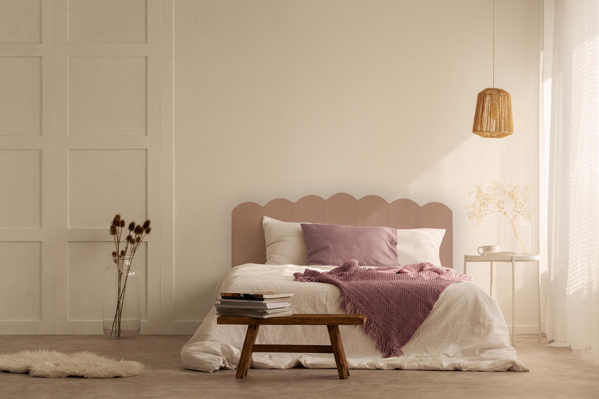 KOPFTEIL aus rosafarbenem Samt 160/74/3 cm SHELL - Pink, Textil (160/74/3cm) - RNT By Really Nice Things