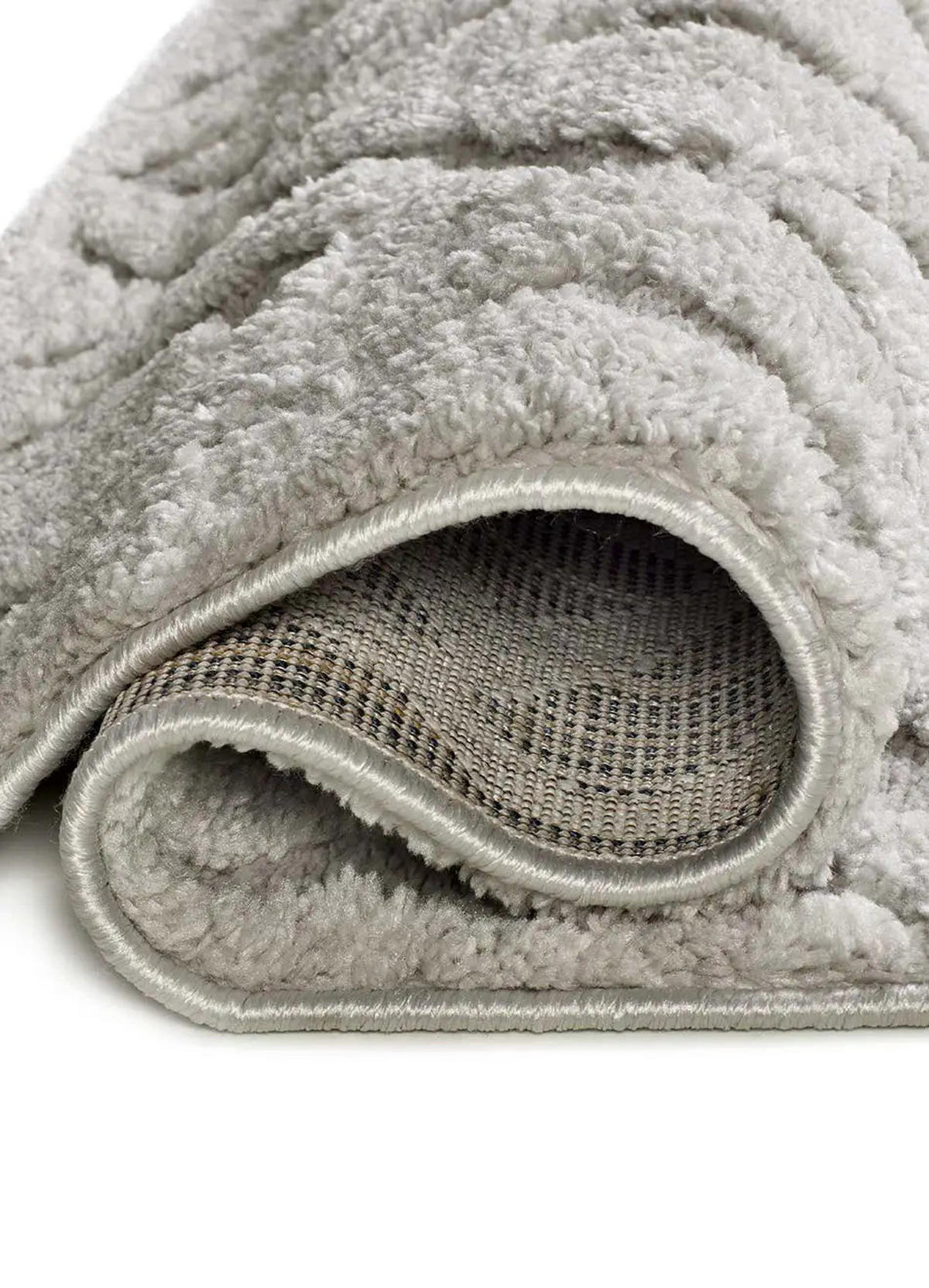 WEBTEPPICH Grau Juno 126/190 cm - Hellgrau, Naturmaterialien/Textil (126/190cm) - Atticgo