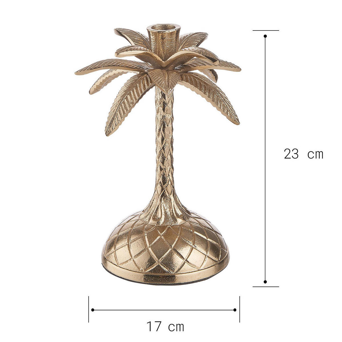 KERZENHALTER Golden Nature - Goldfarben, Metall (17/23/17cm) - BUTLERS