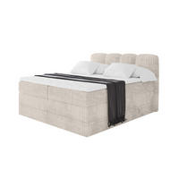 BOXBETT mit Matratze H3|H4 - NINA KING - 160x200 cm - Creme - Creme, Holzwerkstoff (160/200cm) - ALTDECOR