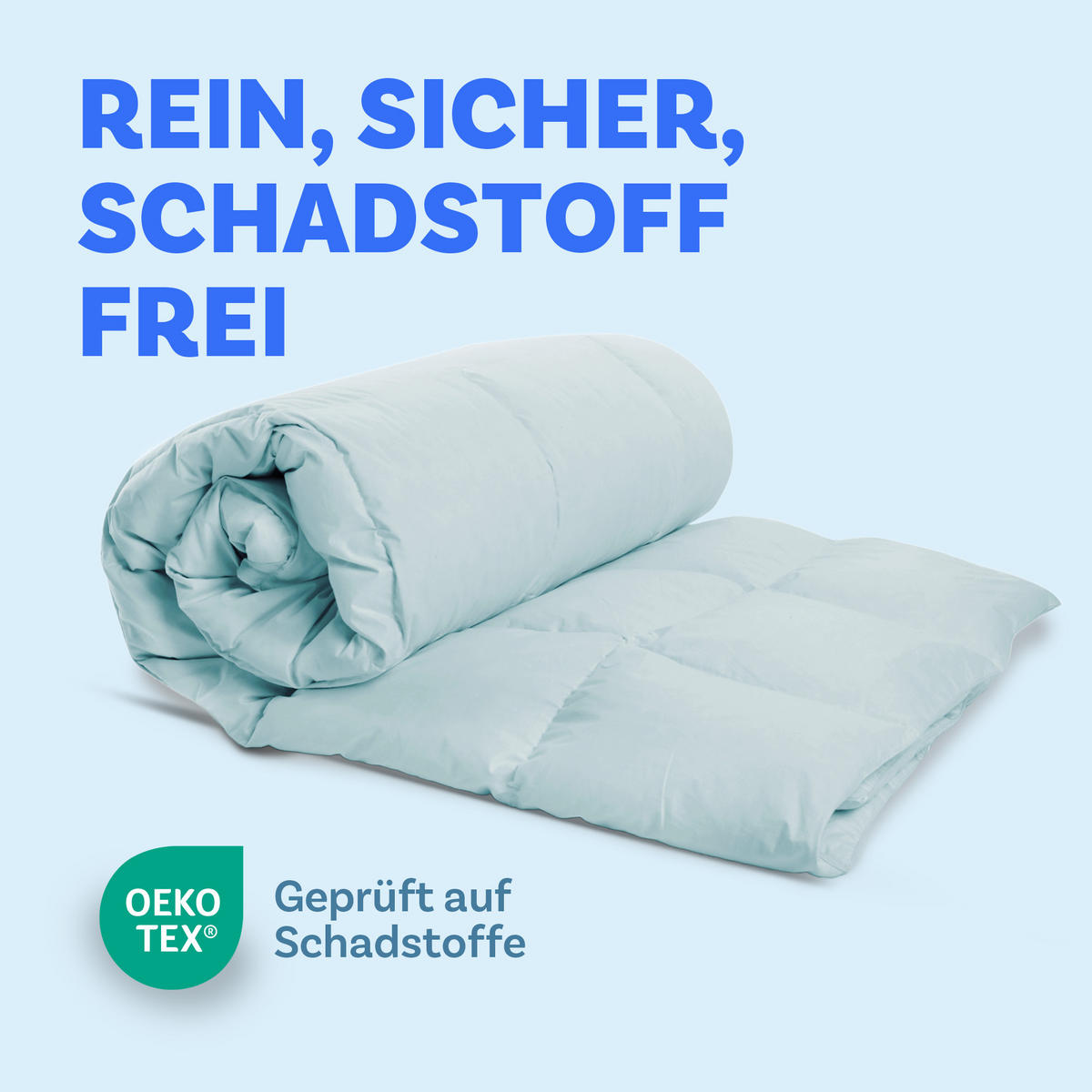 BETTDECKE leichte Sommerbettdecke - Helblau - 200 x 200 cm - ohne Bezug nutzbar - Hellblau, Textil (200/200cm) - Bestlivings