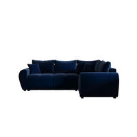 ECKSOFA MOLISA L PLUS Itaka 11 Rechts mit Schlaffunktion - Dunkelblau, Textil (235/175cm) - Bedante