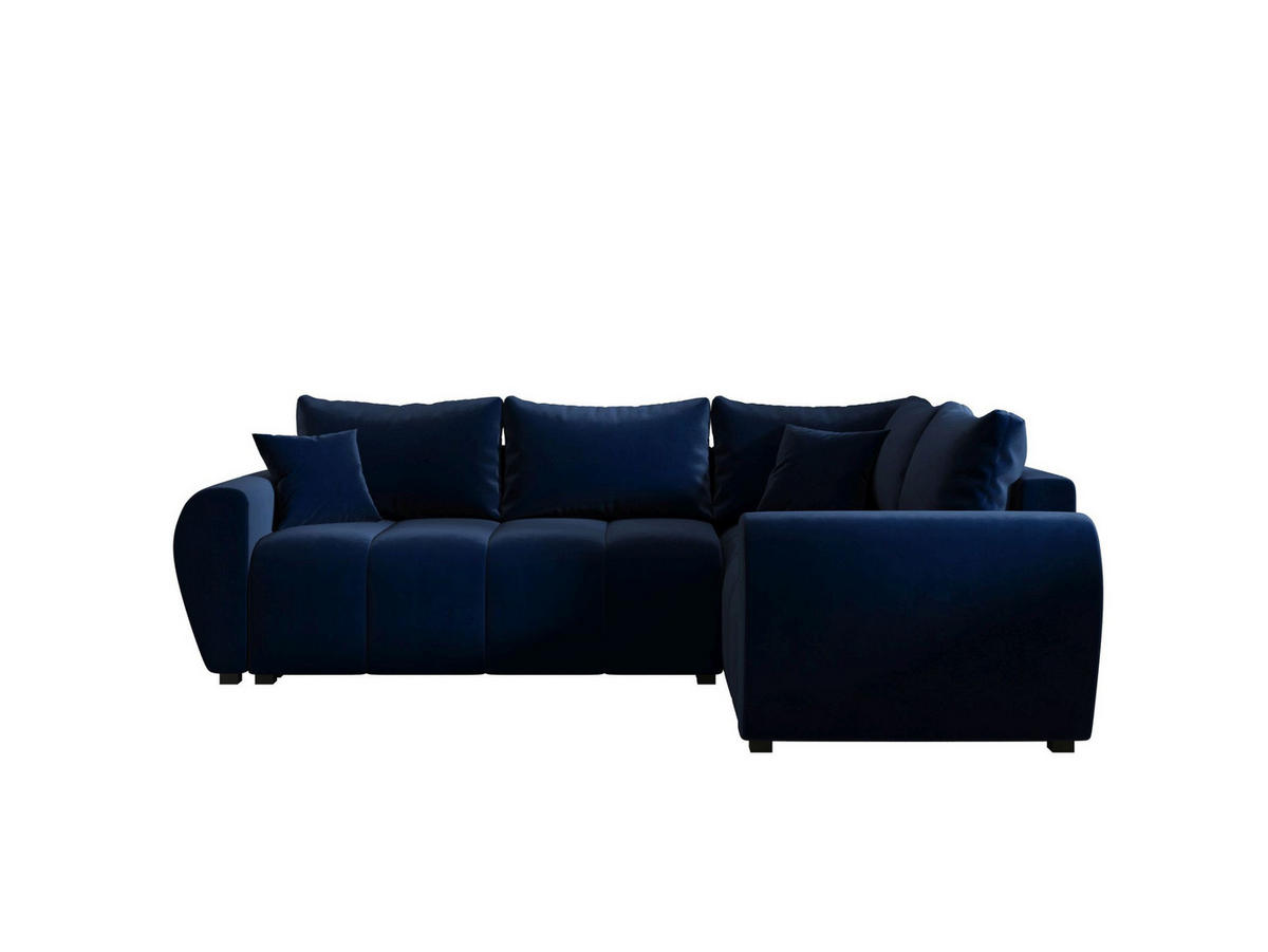 ECKSOFA MOLISA L PLUS Itaka 11 Rechts mit Schlaffunktion - Dunkelblau, Textil (235/175cm) - Bedante