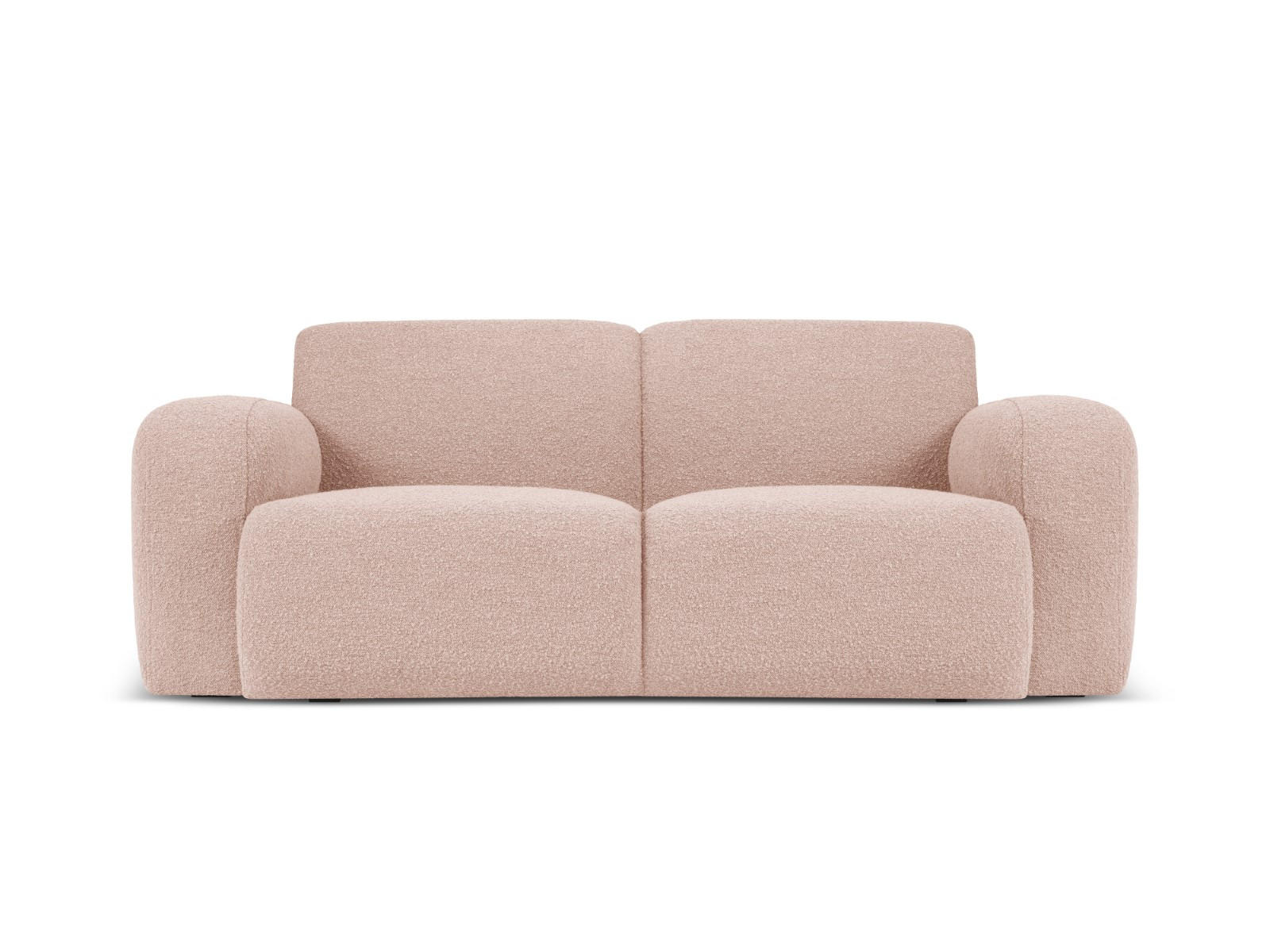 SOFA Molino aus Boucle puderrosa 2 Sitzplätze - Pink, Textil (95/72/170cm) - Micadoni