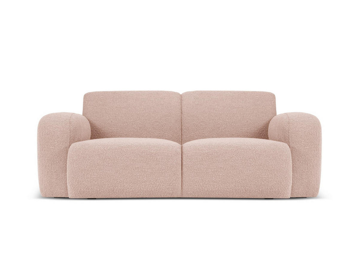 SOFA Molino aus Boucle puderrosa 2 Sitzplätze - Pink, Textil (95/72/170cm) - Micadoni