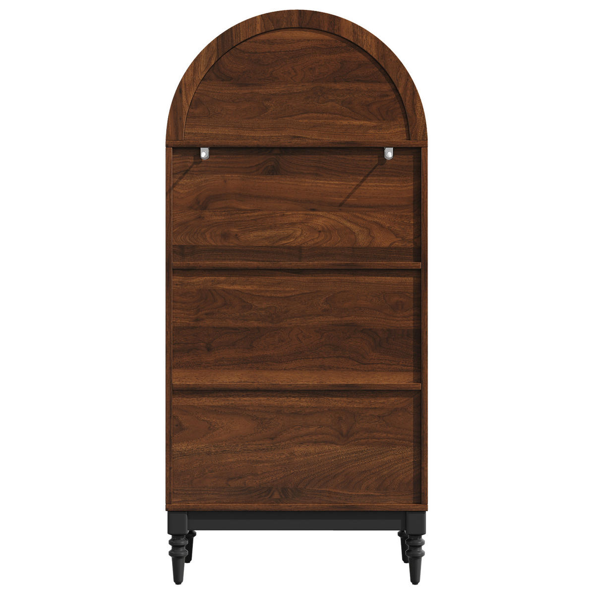VITRINE 76/35,5/165 cm aus MDF mit Glastüren Schwarz - Schwarz, Holzwerkstoff (76/76/35.5cm) - Modenvie