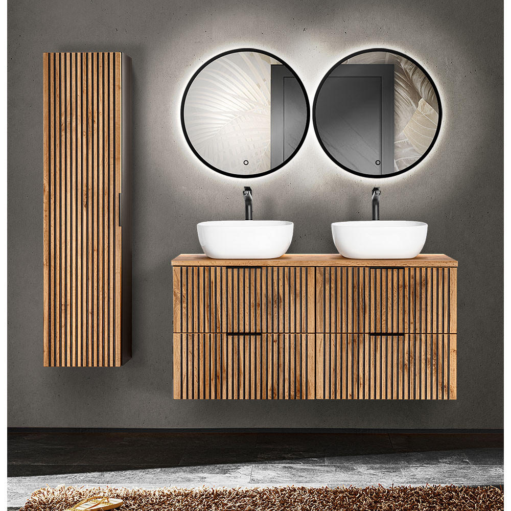 Lomado Badmöbel-Set Braun 170x200x47 cm