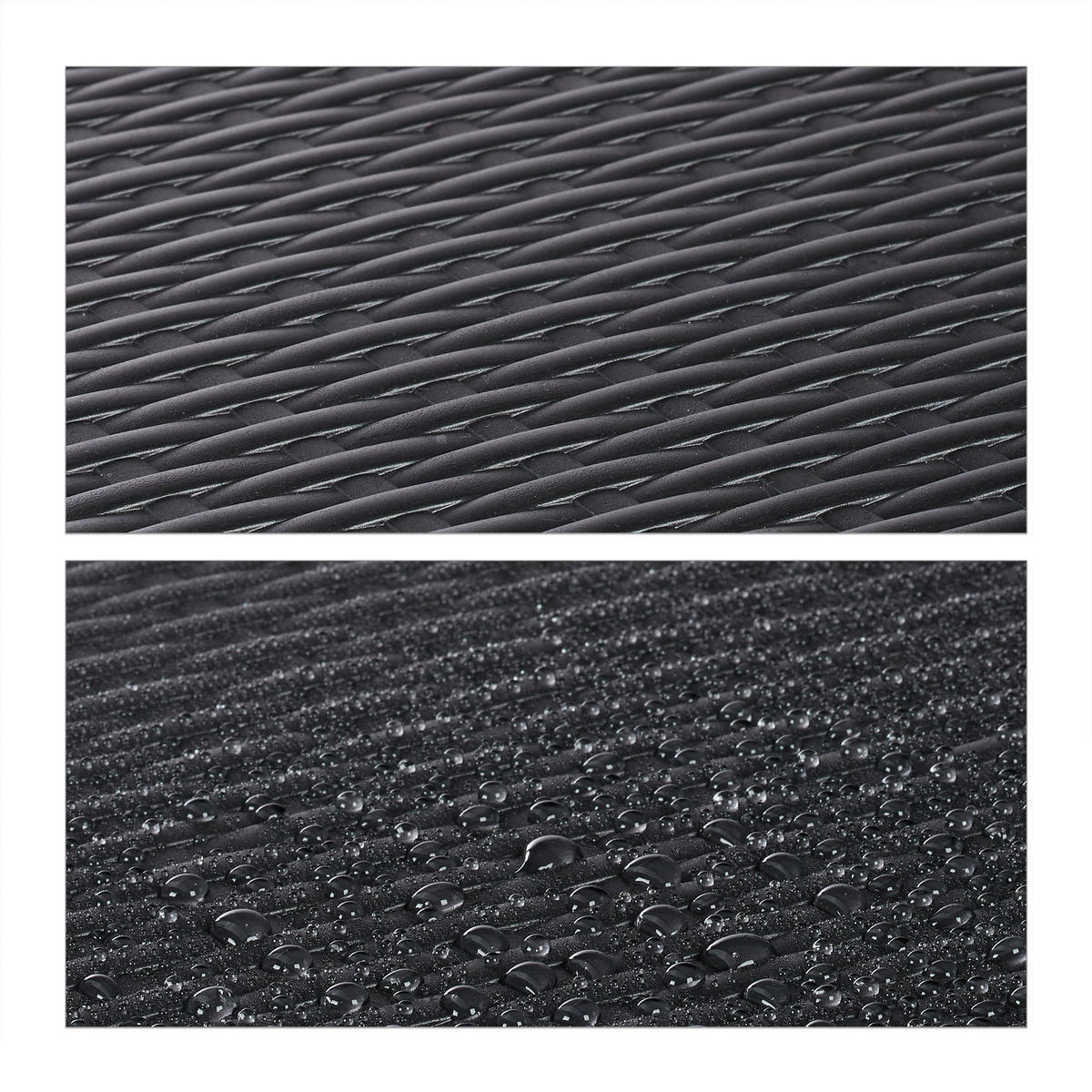 BALKONHÄNGETISCH - Schwarz, Kunststoff/Metall (59/59.5/83cm) - Relaxdays