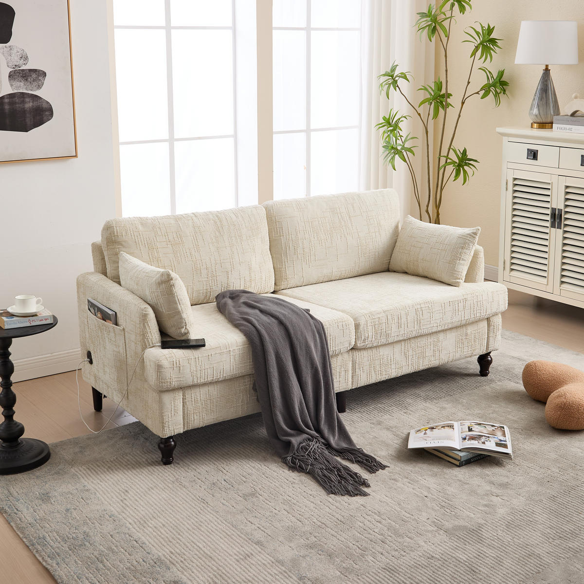 SOFA 2-Sitzer 175/83/78 cm Beige - Beige, Textil (83/78/175cm)