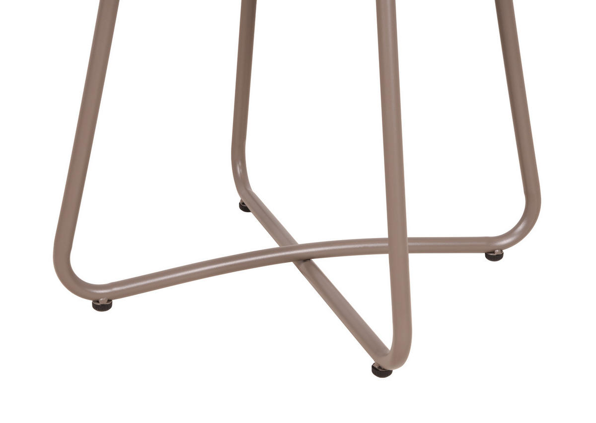 BEISTELLTISCH Sonja Taupe 44x40x40cm - Taupe, Kunststoff (40/40/44cm) - DELUKE