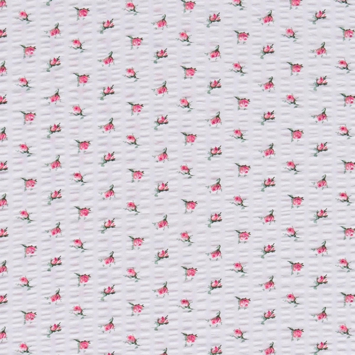 SEERSUCKER-BETTWÄSCHE 135x200 geblümt Sommer Bettbezug Bügelfrei aus 100% Baumwolle, Bettbezüge Blumen Rosen Muster Rosa - Rot, Textil (135/200cm) - Carpe Sonno