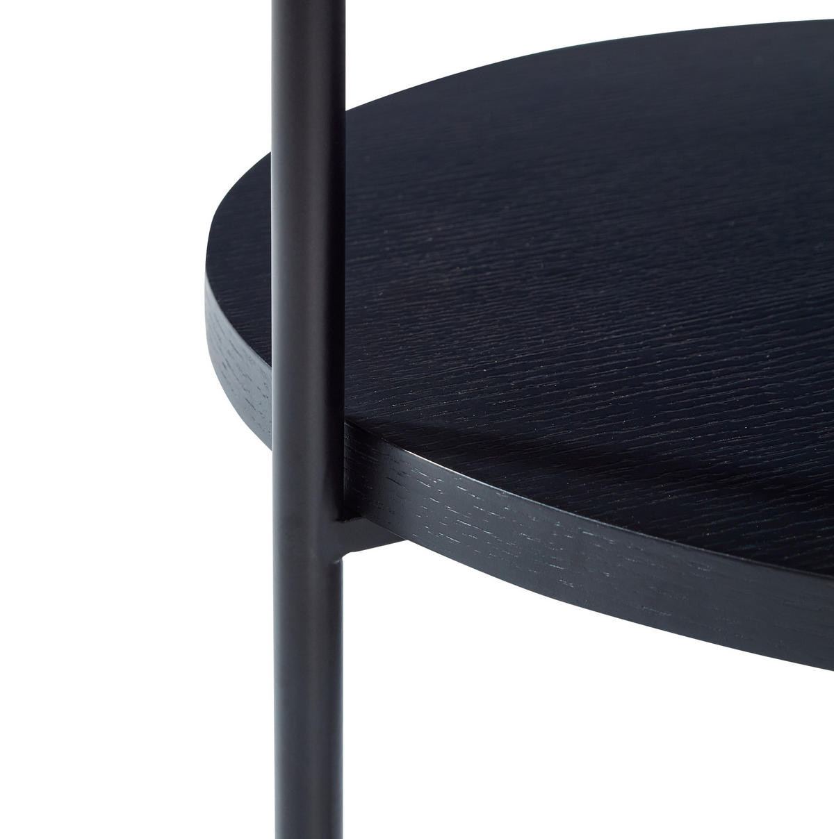 COUCHTISCH aus Massivholz und MDF 44x44x48 cm Schwarz mit 2 Ablageebenen - Schwarz, Holzwerkstoff (44/44/48cm) - IVMEU