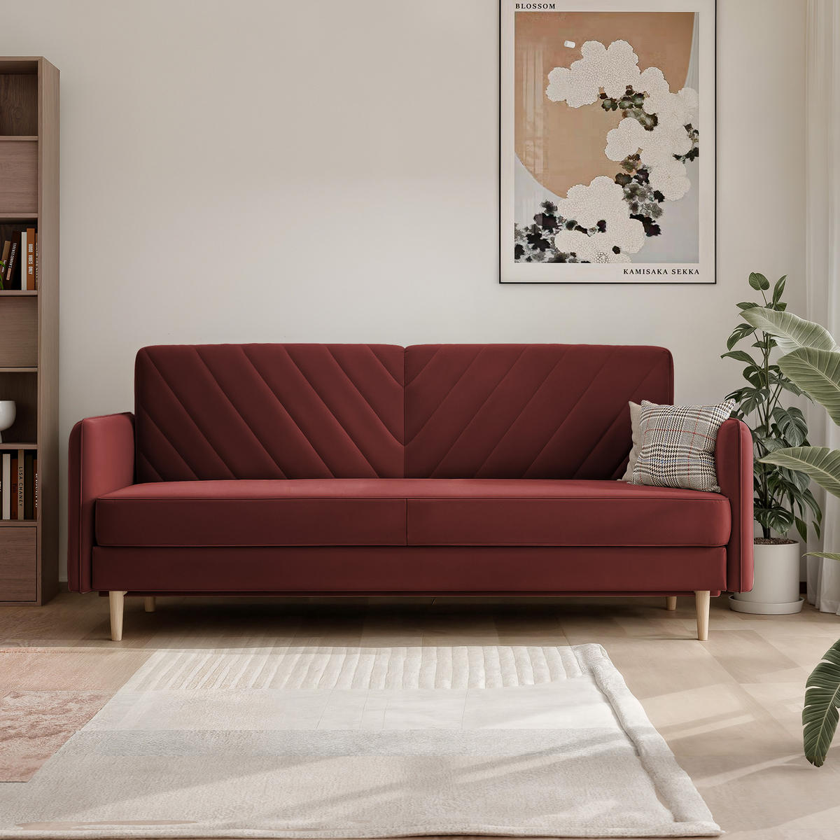 SCHLAFSOFA COLETTE mit Bettkasten Rot - Rot, Holzwerkstoff/Kunststoff (200/85/90cm) - Idohome
