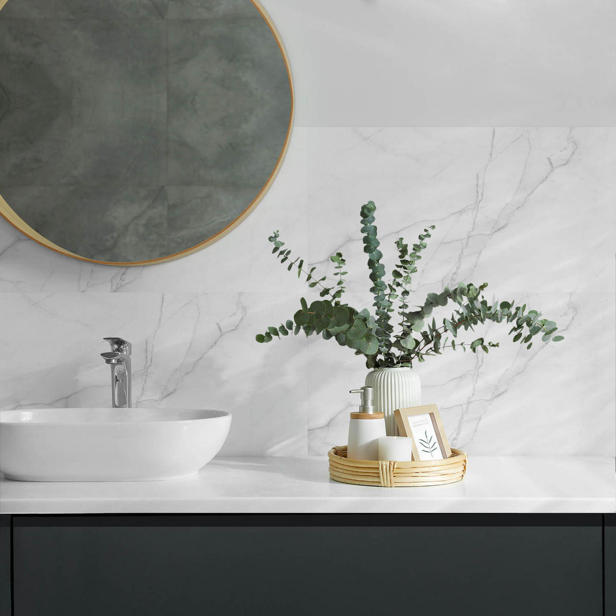 WANDPANEEL 6x 60x30 cm selbstklebend Aurina - Weiß, Kunststoff (30/1.6/60cm) - Wallfluent