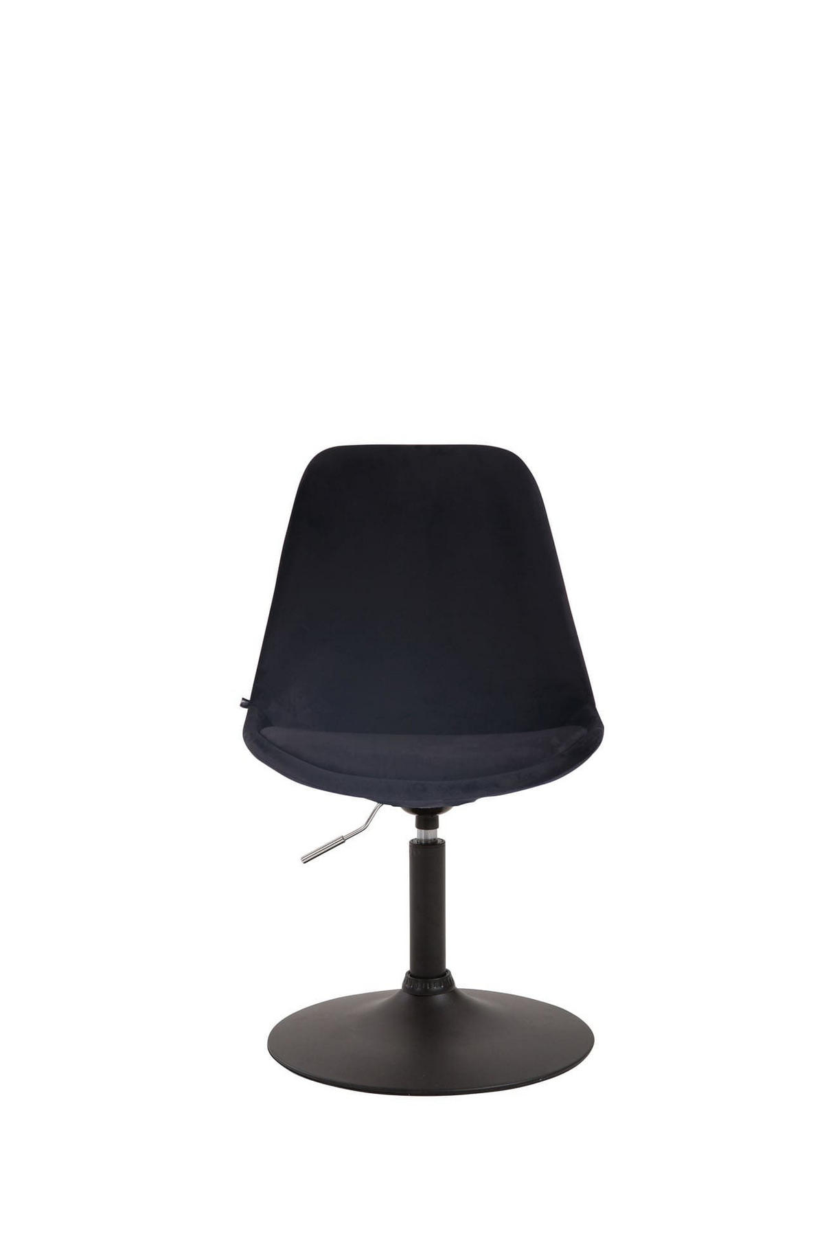 STUHL 4er Set Samt schwarz - Schwarz, Textil/Metall (48/76/57cm) - CLP