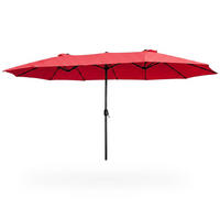 SONNENSCHRIM Rot 245/460 cm - Rot/Schwarz, Metall (460/270cm) - Akord