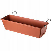 BALKONKASTEN 60 cm mit Griffen, Terrakotta - Terracotta, Kunststoff (19/59cm) - KADAX