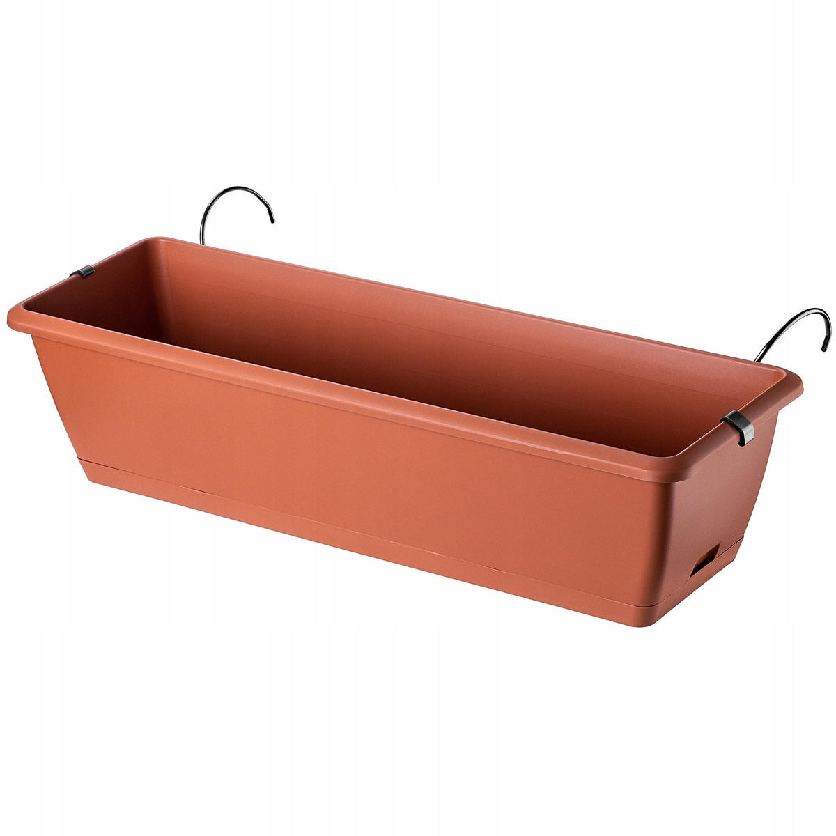 BALKONKASTEN 60 cm mit Griffen, Terrakotta - Terracotta, Kunststoff (19/59cm) - KADAX