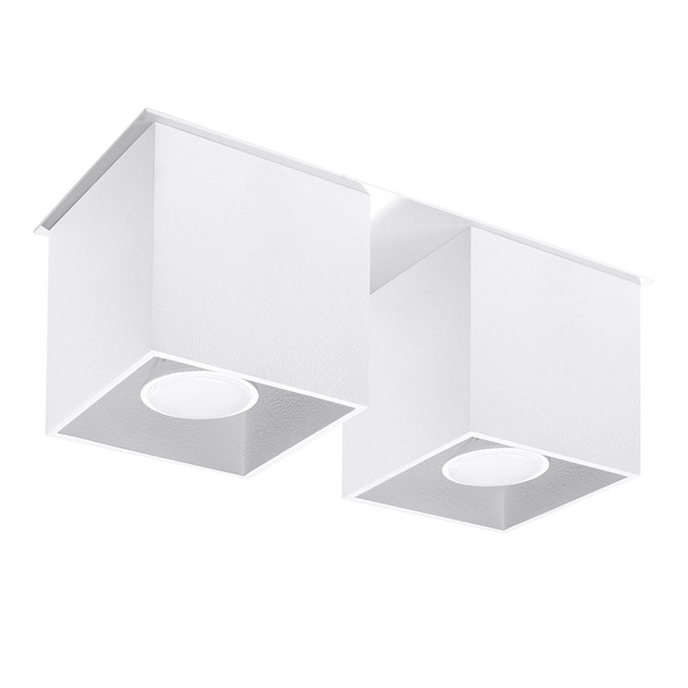 LED DECKENLEUCHTE Aluminium Weiß 2-flammig - Weiß, Metall (26/10/12cm)