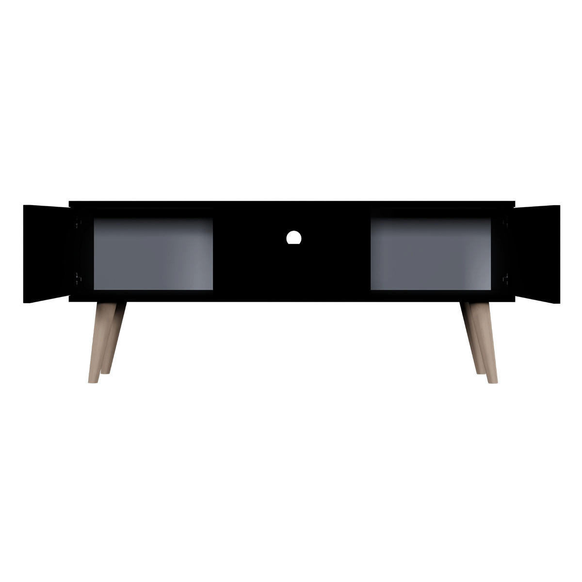 TV-MÖBEL Toronto Schwarz - Schwarz, Holzwerkstoff (120/35/55cm) - Petits-meubles
