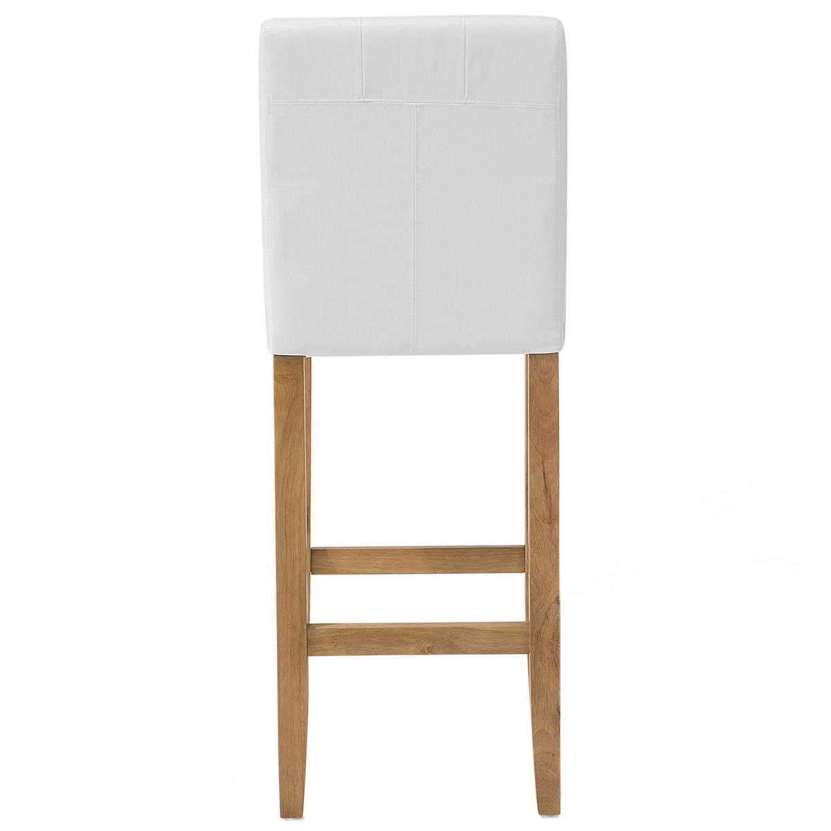 BARSTUHL 2er-Set Kunstleder Weiß Madison - Weiß, Holz/Textil (45/110/58cm) - Beliani