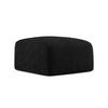 POUF Chenille Stoff Schwarz - Schwarz, Holzwerkstoff/Kunststoff (65/40/65cm) - Makamii
