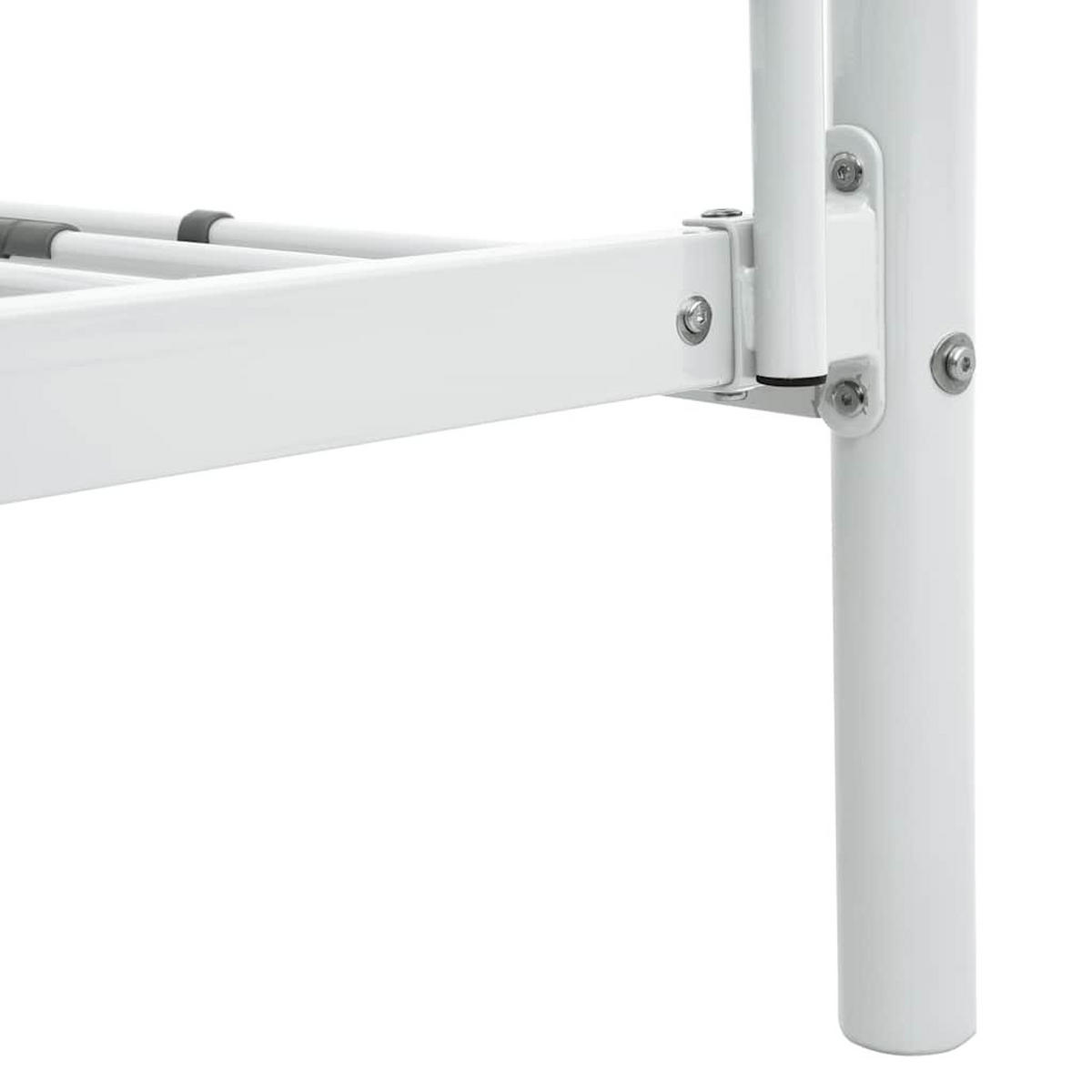 ETAGENBETT WEISS METALL 90×200 CM - Weiß, Metall - vidaXL