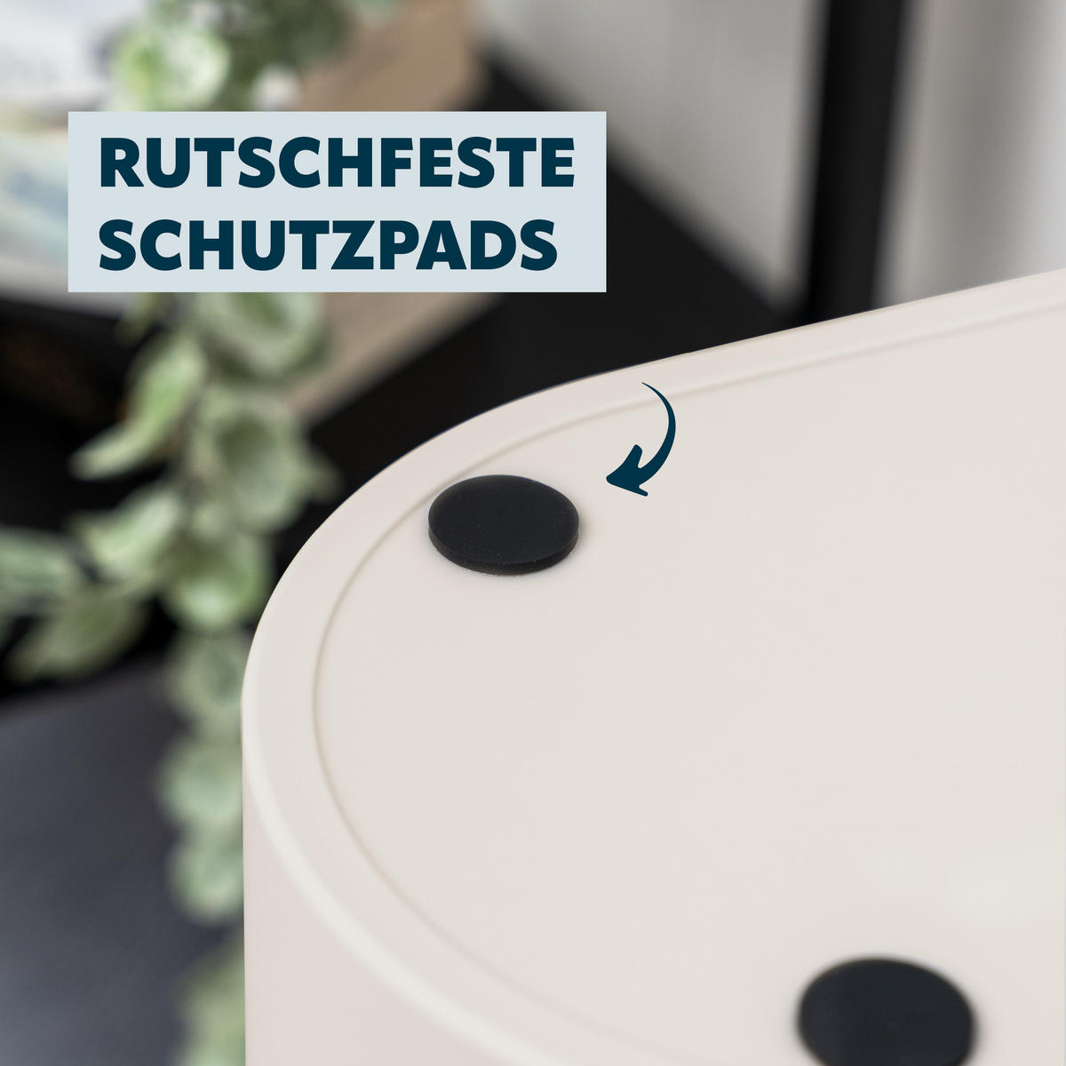 KOSMETIKEIMER 6 Liter, beige - Beige, Kunststoff (25.5/24.5/16.5cm) - eluno