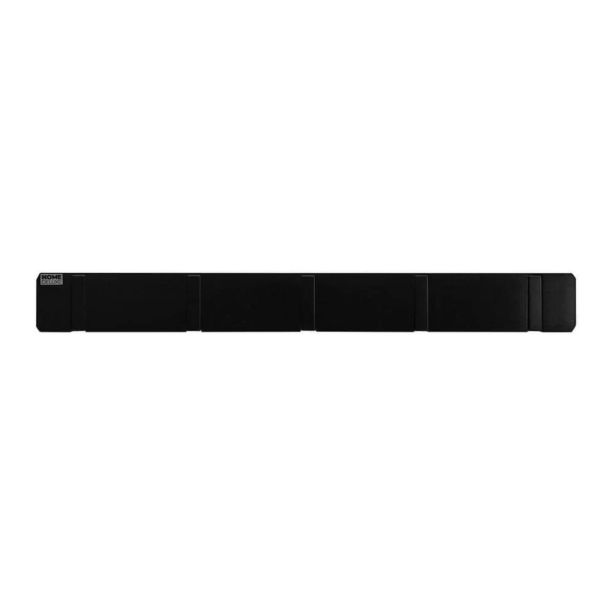 GARDEROBENLEISTE HOOK - Farbe: Schwarz, Menge: 5 x Haken - Schwarz, Holz (50/5.5/2cm) - Home Deluxe
