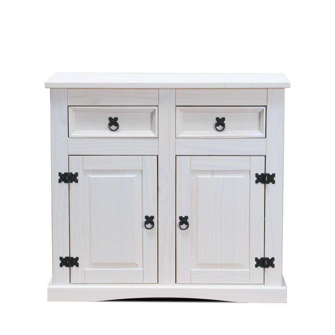 SIDEBOARD weiß - Weiß, Holz/Textil (92/84/44cm) - ebuy24