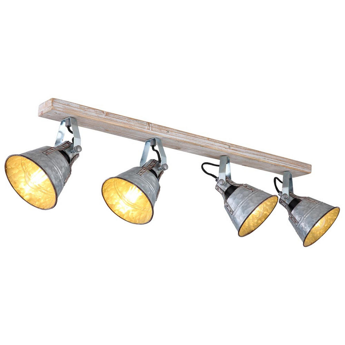 LED DECKENLEUCHTE GÜNTHER Metall Silber - Silberfarben, Metall (82/17.5/18cm) - Globo Lighting