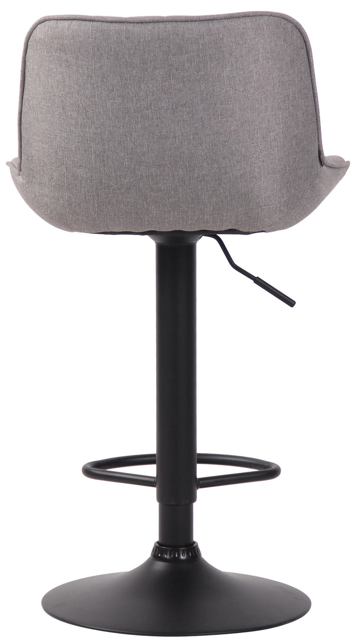 BARHOCKER Lento, Gestell schwarz, Stoff Grau - Schwarz/Grau, Textil/Metall (50/100/50cm) - TPFLiving