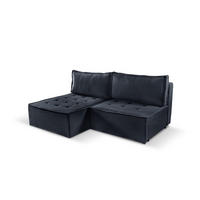 ECKSOFA Bohoo Mini Modernes Mit Schlaffunktion Graphit Links - Graphitfarben, Holz (140/200cm) - Kaiser Möbel